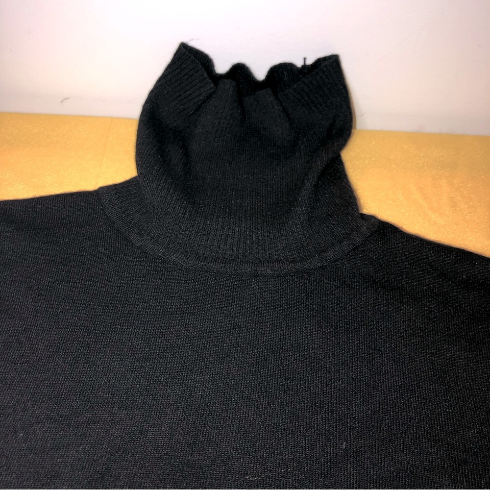 Black Cable & Gauge Turtleneck
